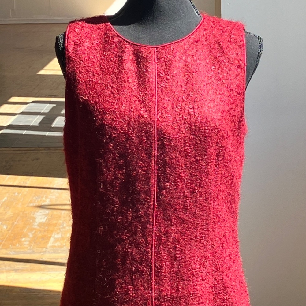 Kenneth Cole Burgundy wool and Mohair deess - Picture 2 of 12